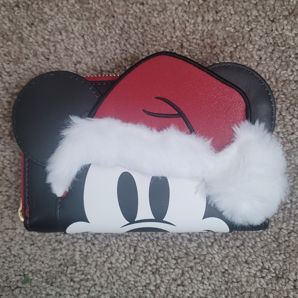 Santa mickey Loungefly wallet